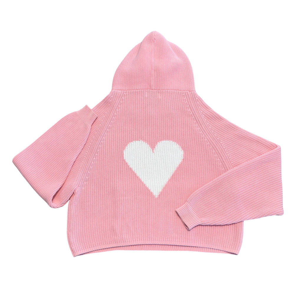 Vwoollo Pink Heart Hoodie Sweater Women S Crop Thick Valentines Viral Streetwear